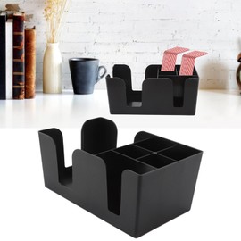 ZAWELIYO Countertop Organizer, organizador de Estación café, Soporte Vertical Multifuncional de ABS para Condimentos, 6 Compartimentos, Escritorio Ordenado, Cocina, Oficina, Hogar