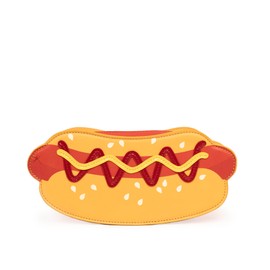 Bewaltz PU Leather with Adjustable Strap Snack and Desserts Themed Handbag (Classic Hot Dog)