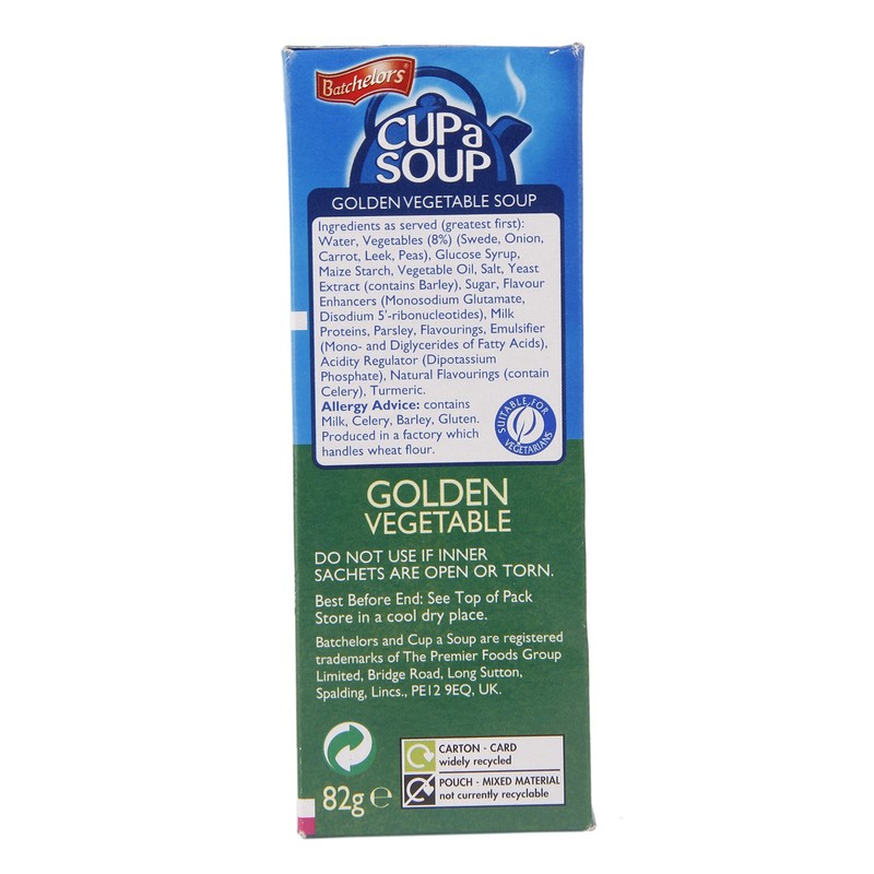 Batchelors Cup A Soup Golden Vegetable 4S 82G