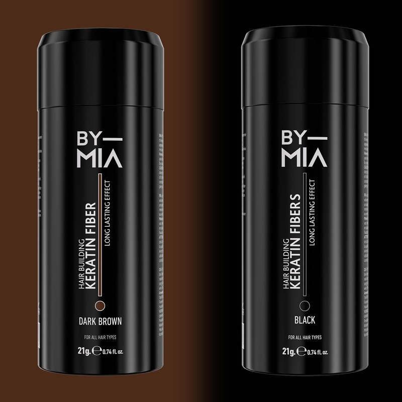 BY MIA Hair Building Keratin Fiber 21g | Dark Brown
