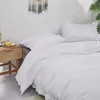 Cottonight White Comforter Set - Queen Size Farmhouse Boho Ruffles