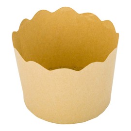 Panificio Premium 5 oz Kraft Paper Classic Baking Cup: Paper Baking Cups Perfect for Muffins, Cupcakes or Mini Snacks - Scalloped - Disposable and Recyclable - 200ct Box - Restaurantware