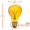 A19 Incandescent Colored Light Bulb, 60W, E26 Medium Base, 130V,