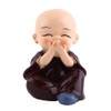 Hztyyier 4 Pieces Monk Figure, Charming Resin Figure with Kungfu