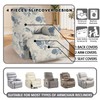 CRFATOP Floral Printed Recliner Cover with Pockets Single Reclining Slipcover