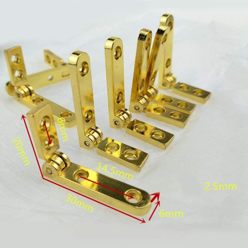 DOITOOL 10PCS 90 Degree Jewelry Box Hinges Side Rail Hinges
