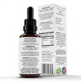 TODICAMP Organic Sea Buckthorn Oil - 1 fl oz SeaBuckthorn Berry Oil Omega Supplement