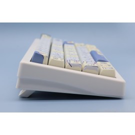 Cmokifuly Cat Cute Keycaps MDA Profile Keycaps,Custom PBT Keycaps for Mechanical Keyboard,148 Keys Dye-Sub Cute Keycaps (Blue Kitty)