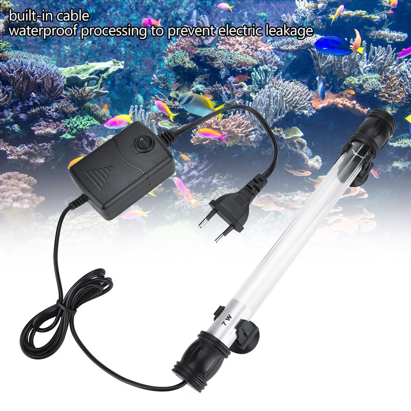 Submersible UV Light Sterilizer Waterproof Clean Green Algae Lamp for
