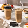 Comfy Package [50 Sets 16 oz. Disposable Kraft Coffee Cups