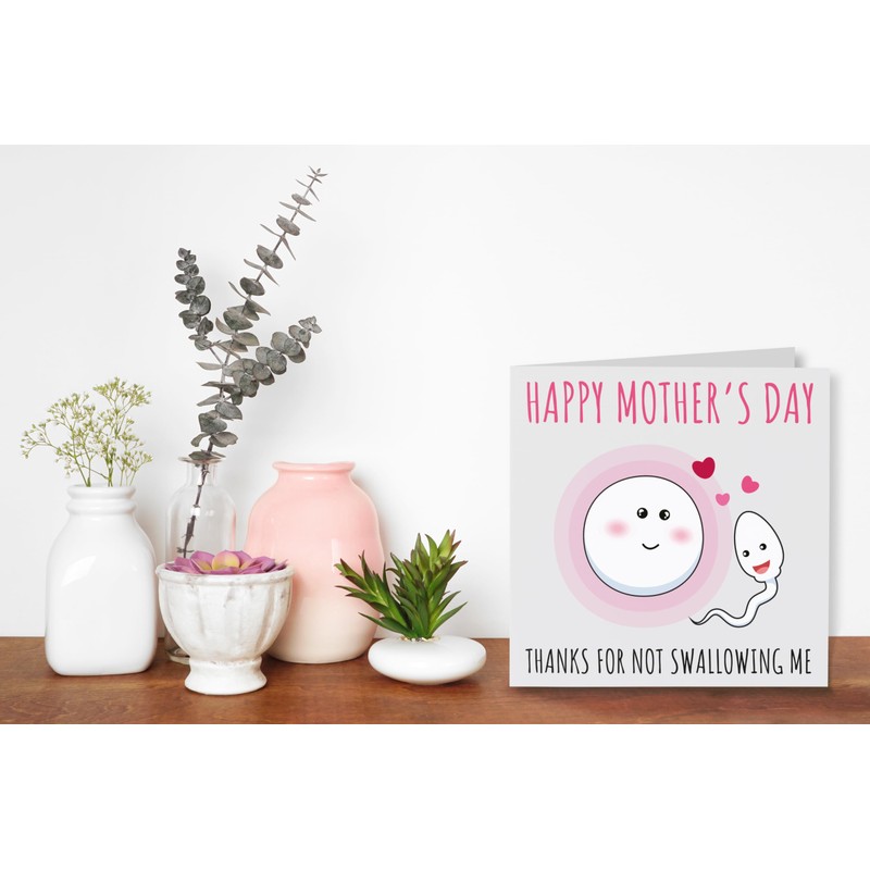 Funny Mother's Day Card, Happy Mother's Day, Thanks for not