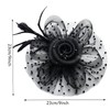Fascinators For Women,Mesh Feather Fascinator Hats,Headband Hair Clip Net Veil
