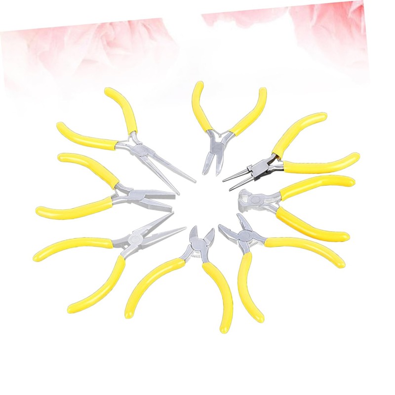 COHEALI 8Pcs Mini Pliers Steel Needle Nose Jewelry Repair Tools