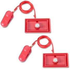 Gosknor 2pcs Treadmill Magnet Safety Key, 2.7x1.6 Inch Universal Magnetic Safety Switch Replacement Treadmill Emergency Stop Magnet for Most Running Machines (Rectangular)