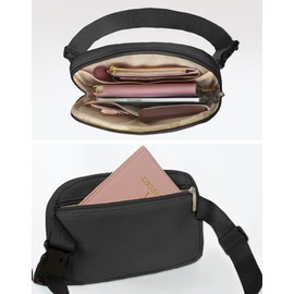 COSHAYSOO Black Belt Bag Small Waist Fanny Pack Crossbody Purse with Initial Letter for Teen Girl Women Easter Birthday Preppy Gift, Cross Body Travel Everywhere Essential Chest Pouch Trendy M