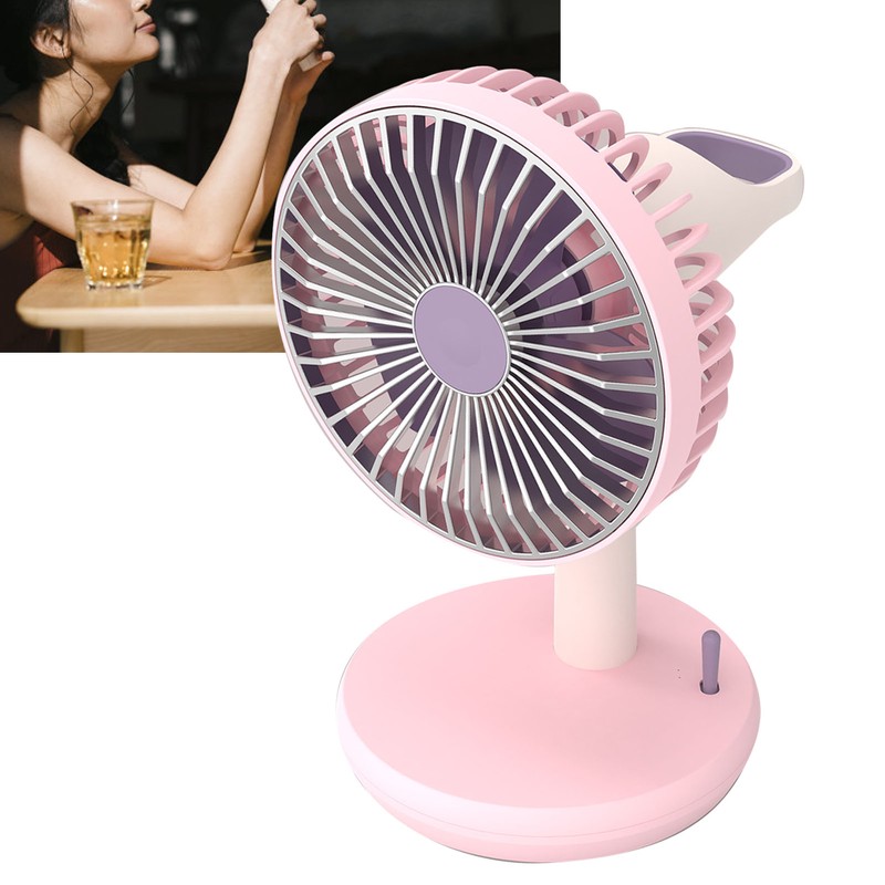 Desk Fan 3 Speed USB Charging Simple 1200mAh Quiet Portable