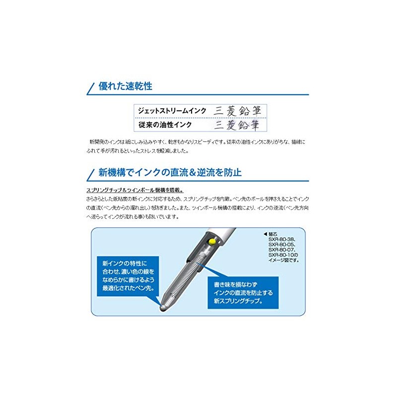 Mitsubishi Pencil MSXE5-10005.39 Jetstream Multi-Function Pen, 4 & 1, 0.5