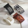 pinzas para el cabello planas medianas para mujer, pinzas rectangulares