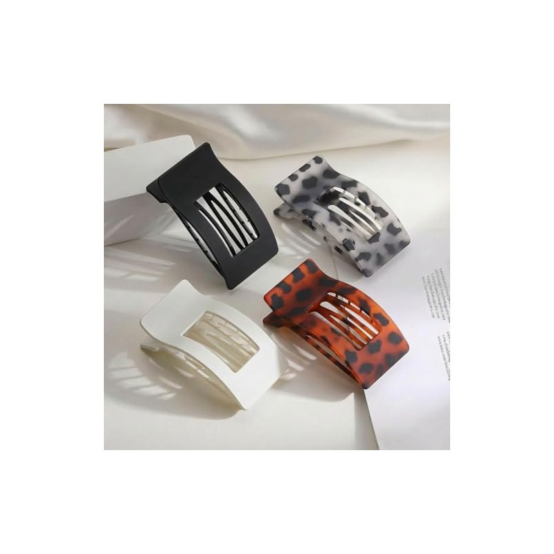 pinzas para el cabello planas medianas para mujer, pinzas rectangulares