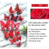 CL-Link 24PCS 3D Butterfly Wall Decals Red Double Layer Butterflies