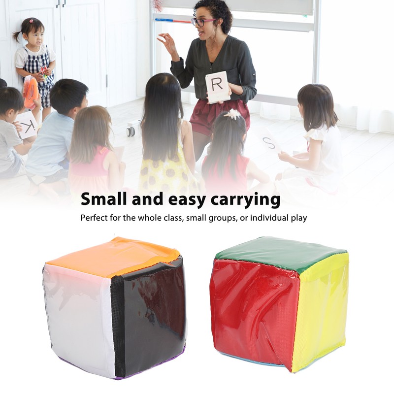 2pcs DIY Education Playing Game Dice with Clear Pocket Early