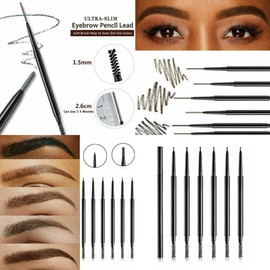 Magik 2-4 Pack Eyebrow Pencil Waterproof Smudge-proof Eyebrow Brush Microblading (Soft Coffee, 4 Pack)