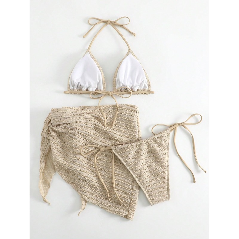 GORGLITTER - Traje de baño de 3 piezas para mujer