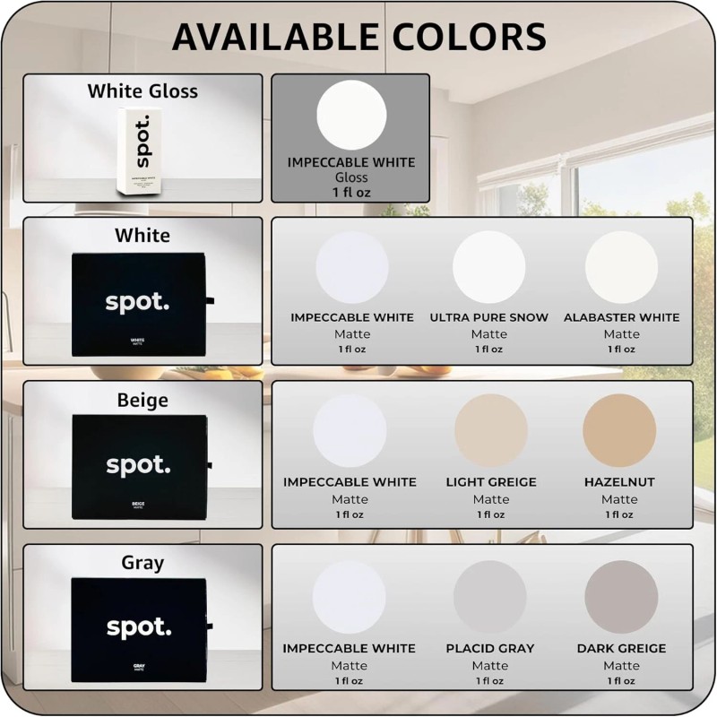 spot. 1 Fl Oz Impeccable White Touch Up Paint High