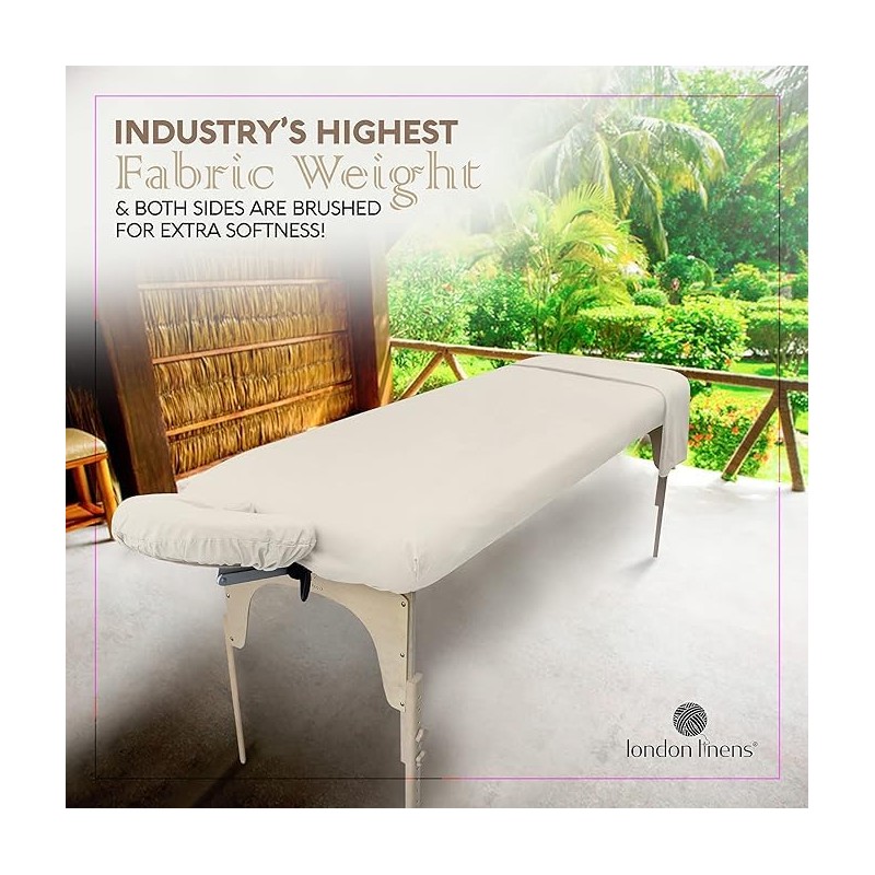 LONDON LINENS Pack of 2 Soft Microfiber Massage Table Sheets