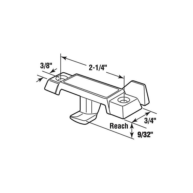 Prime-Line F 2771 Sash Lock, Deep Offset Latch, 9/32 In.