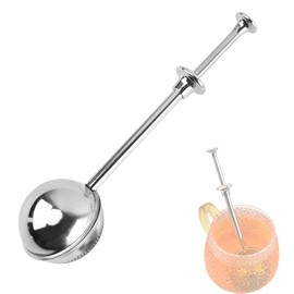 Long Handle Tea Ball Stainless Steel, tea infuser, Tea Diffusers Fine Mesh Tea Ball Tea Accessories, tea set accessories, tea filter, seasoning ball, retractable tea ball, half hole tea strainer