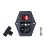 3Dman 15A 250V Rocker Switch On/Off Power Socket Inlet Module