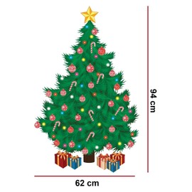 Christmas Decorations Wall Stickers" Traditional Christmas Tree" Wall Murals Decals Living Room Children Nursery School Restaurant Cafe Hotel Home Décor