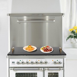 Wooden Stove Top Covers Stove Top Cover with Handles Noodle Board Stove Cover Gas Stove Top Wood Stove Top Cover Board 29 * 21In for Gas Burner & Electric Stove (Black, Gold)