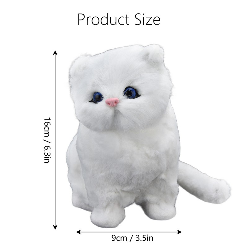 Simulation Cat Soft Plush Toy Ornament for Children Birthday Festival