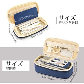 ANGOOBABY Large Pencil Case, Pen Case For Girls & Boys, Elementary School, High School, College Students, Adults (Blue)