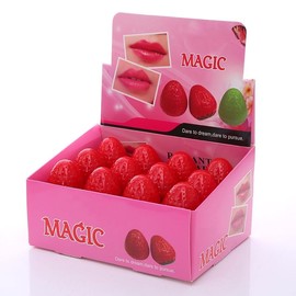 24 Bálsamos Labiales en Forma de Fresa, Extractos de Plantas Hidratantes para Labios Suaves y Protegidos, Manteca Labial Hidratante para Maquillaje de Mujeres y Niñas