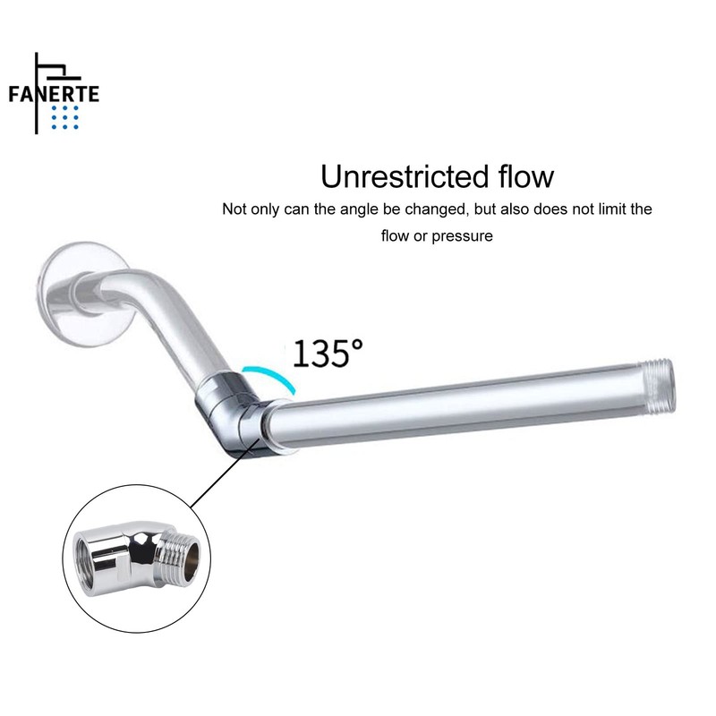 Shower Elbow Adapter, 135 Degrees Rotatable Handheld Shower Head Brass