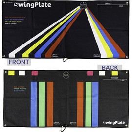Swing Plate Unisex Left Hand Golf Towel, Black