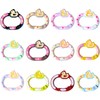 WTYONZEL 12Pcs Oval Spring Ring Clips,Mini Metal Duck Shape Keyring
