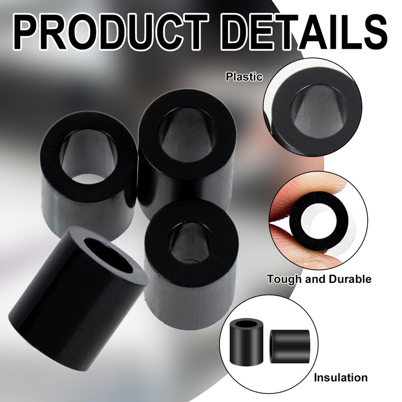 345 Pcs Black Nylon Electrical Outlet Spacers Kit - Non-Threaded
