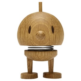 Hoptimist Bumble, Wooden Decoration, Bobble Figure & Lucky Charm Made of Wood, Decorative Scandinavian, Decorative Living Room, Office & Desk, Great Small Gifts, 4.5 x 5.8 x 7.6 cm, Small, Oak