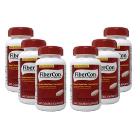 FiberCon Fiber Therapy for Regularity, Caplets 140 ea, Pack of 6