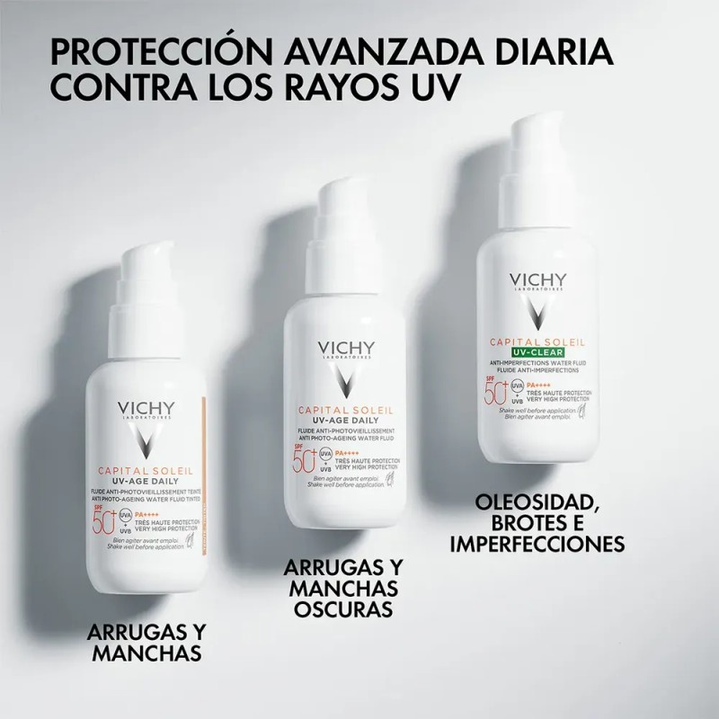 Vichy Capital Soleil UV-Clear FPS50+ Protector Solar Anti-imperfecciones Ideal para