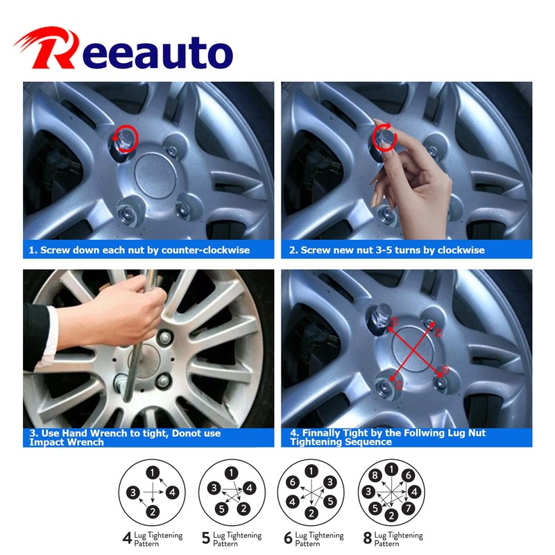 M12x1.5 Lug Nuts with Mag Flat Seat 24 pcs 13/16"