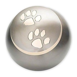 Beautiful Life Urns Pawsitively Cherished Pet Urn - Unique Cremation Urns for Pets, Small, Slate/Gold