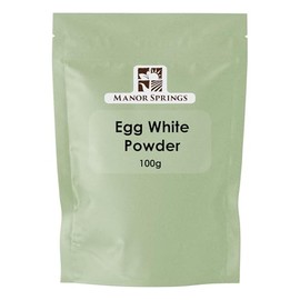 Egg White Powder 100g for Baking, Cooking, Use to Make Meringue, Royal Icing and Shakes, Protein Powder by Manor Springs
