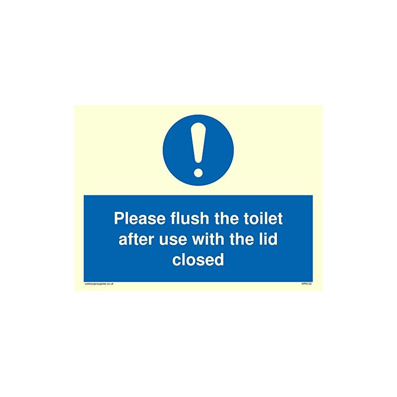 Please rinse the toilet with the lid closed after use.