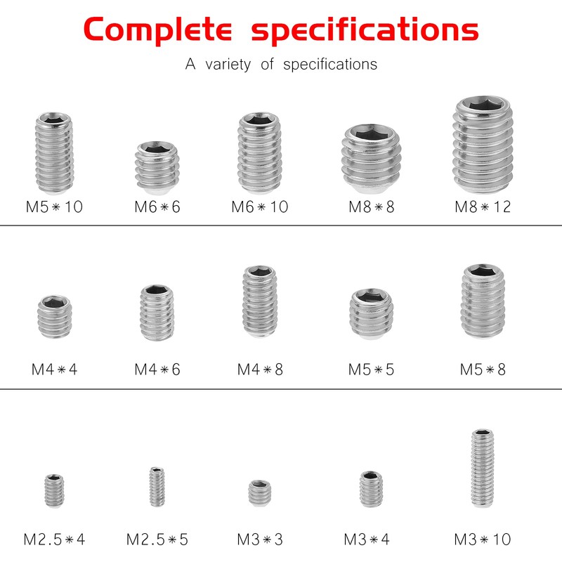 Faankiton Pack of 750 Grub Screws Set, M2.5 M3 M4