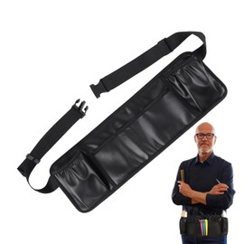 Barber Apron - Hairdresser Hair Cutting Tool Apron Waist Belt - PU Leather Salon Aprons Barber Waist Belt, Hair Cutting Tool Pouch for Scissors Combs